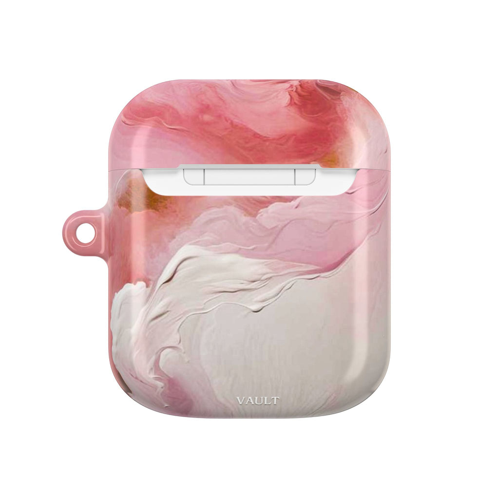 Pink Marble AirPod Case – Swirl Pattern Protective Cover