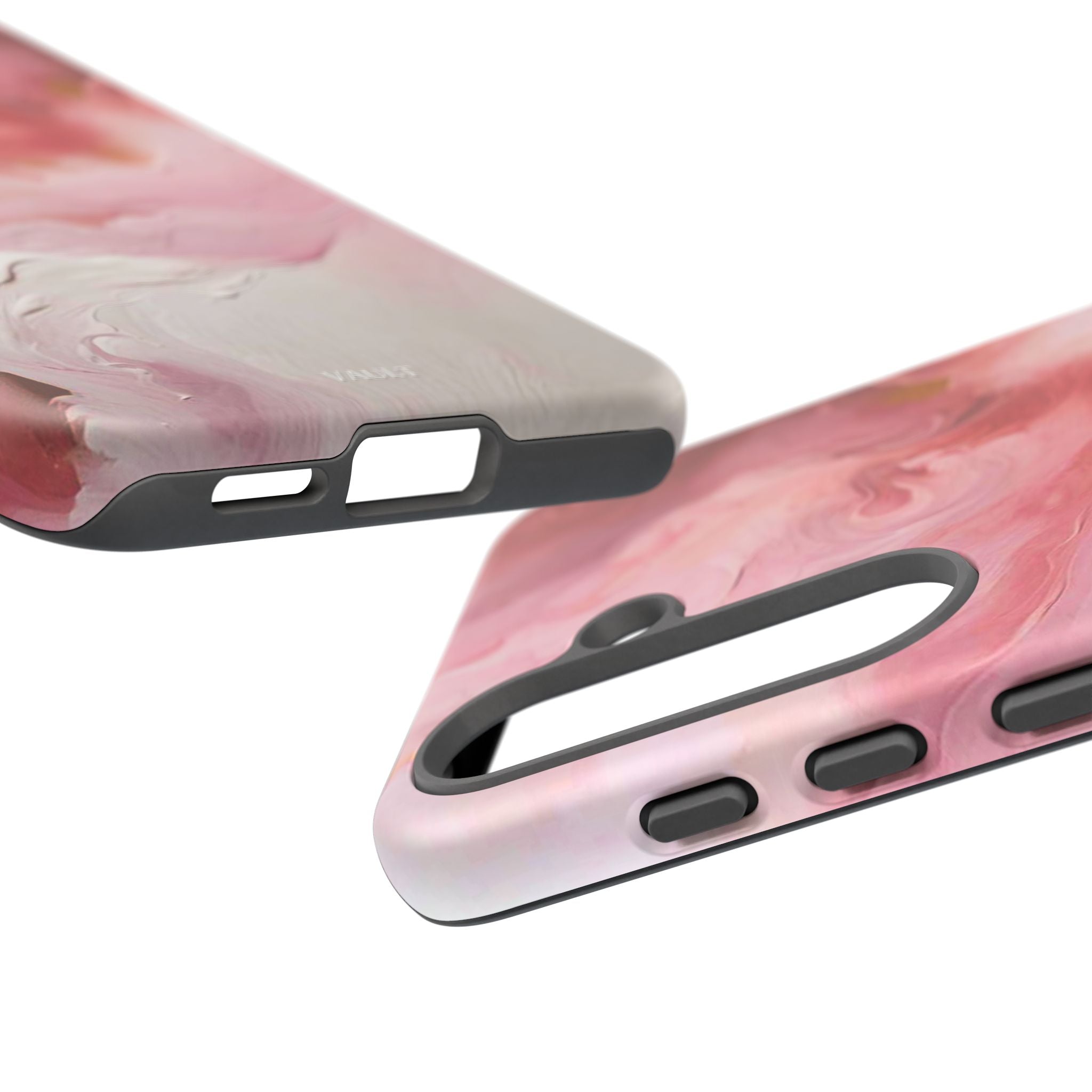 Pink Marble Tough Phone Case — Protective Artistic Phone Cover