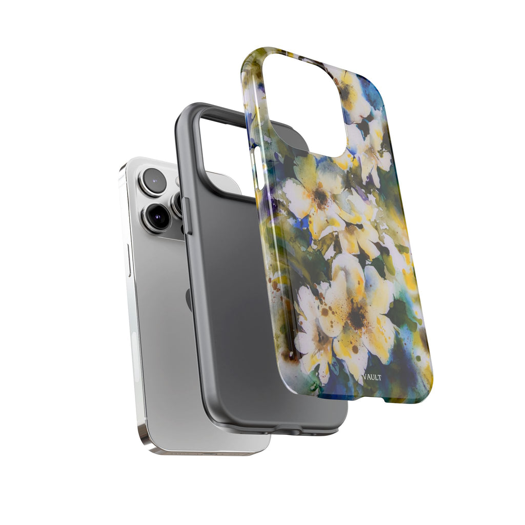 Floral Watercolor Tough Case – Yellow White Blossom Phone Cover