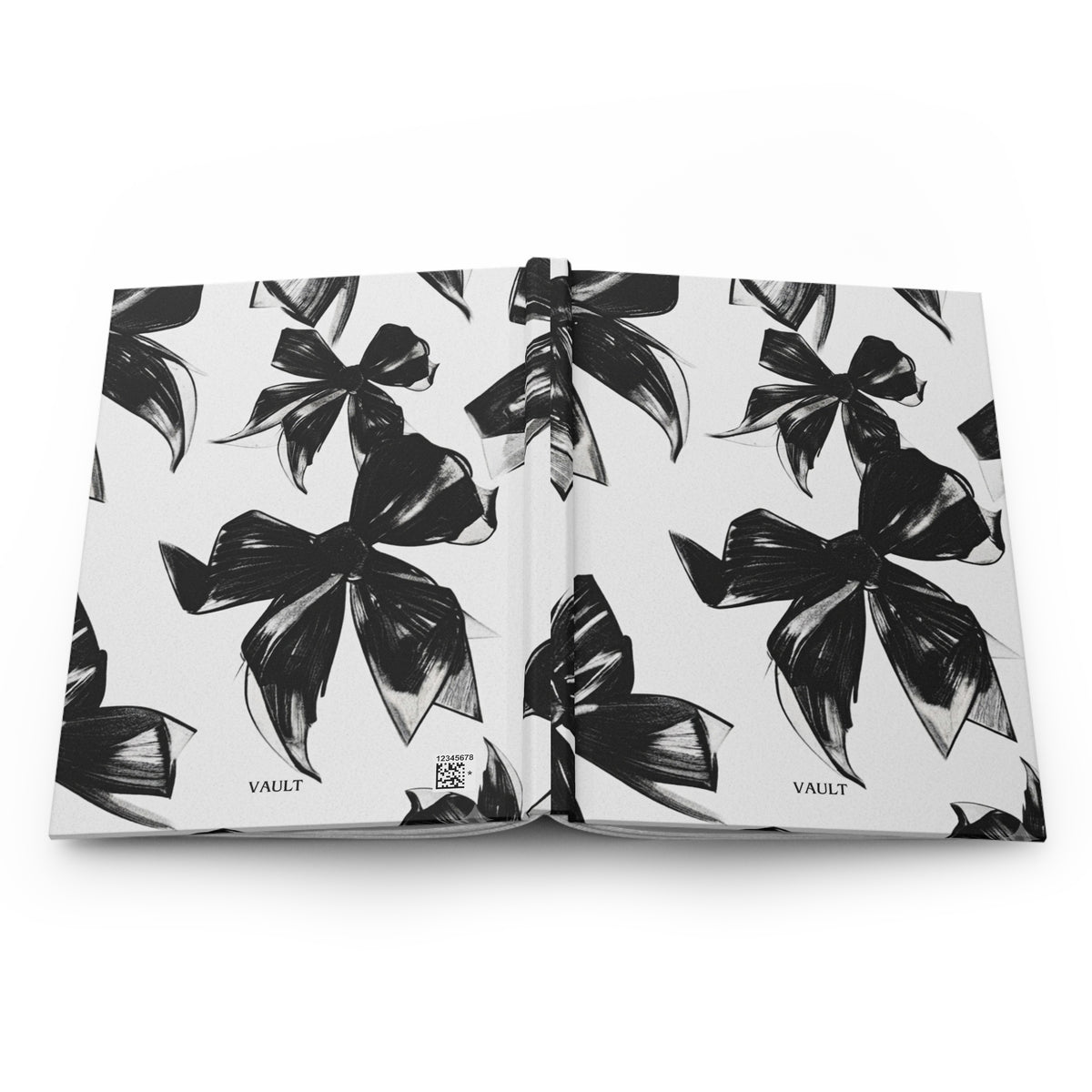 Floral Sketch Hardcover Journal — Black & White Botanical Notebook