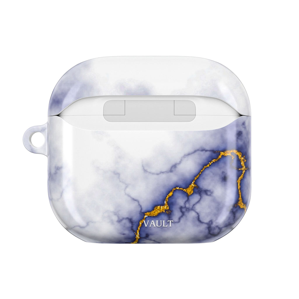 Marble Purple AirPod Case with Gold Veining — Elegant Protective Cover