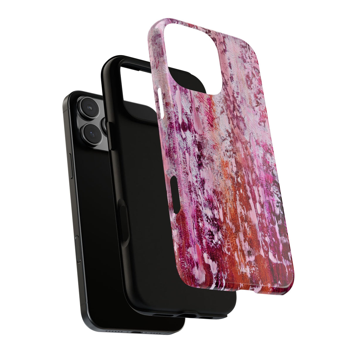 Pink Abstract Art Tough Phone Case — Protective Artistic Phone Cover