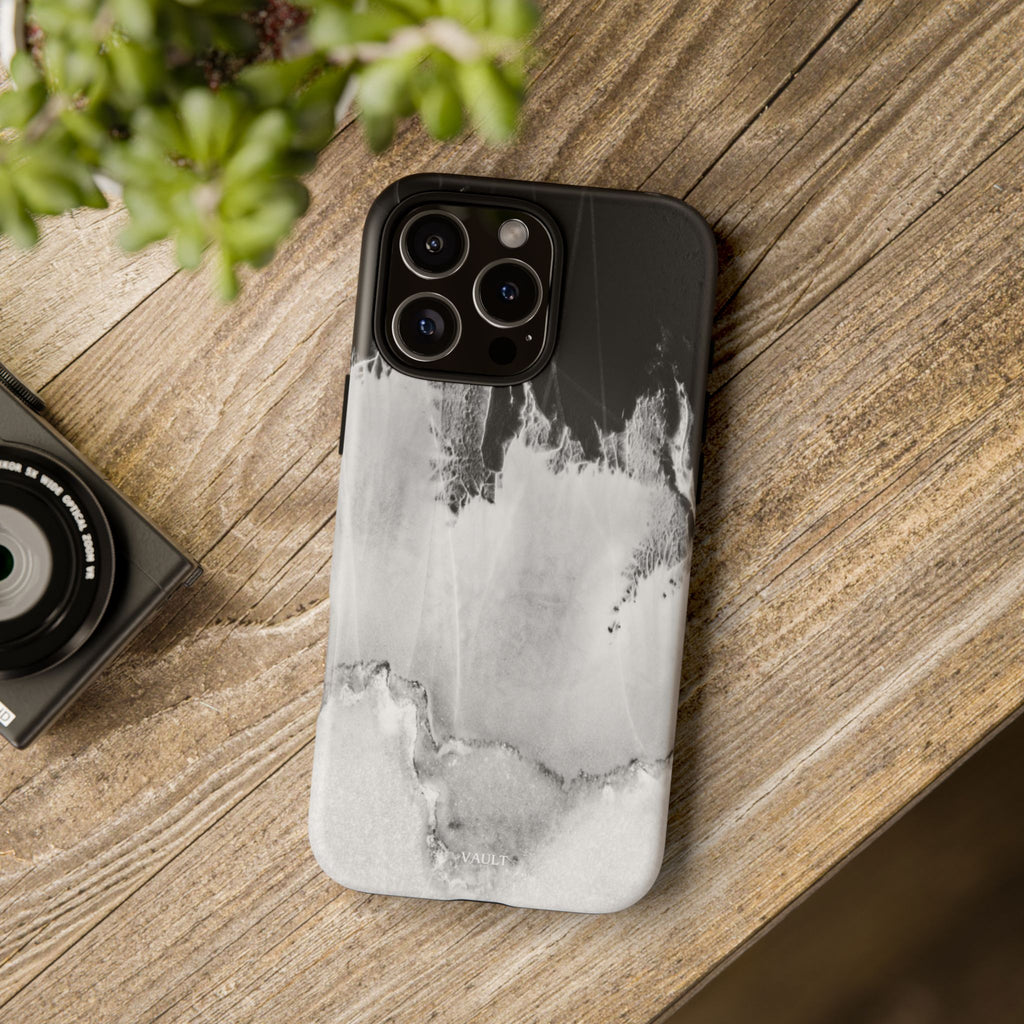 Marble Ink Tough Case — Black & White Abstract Phone Cover