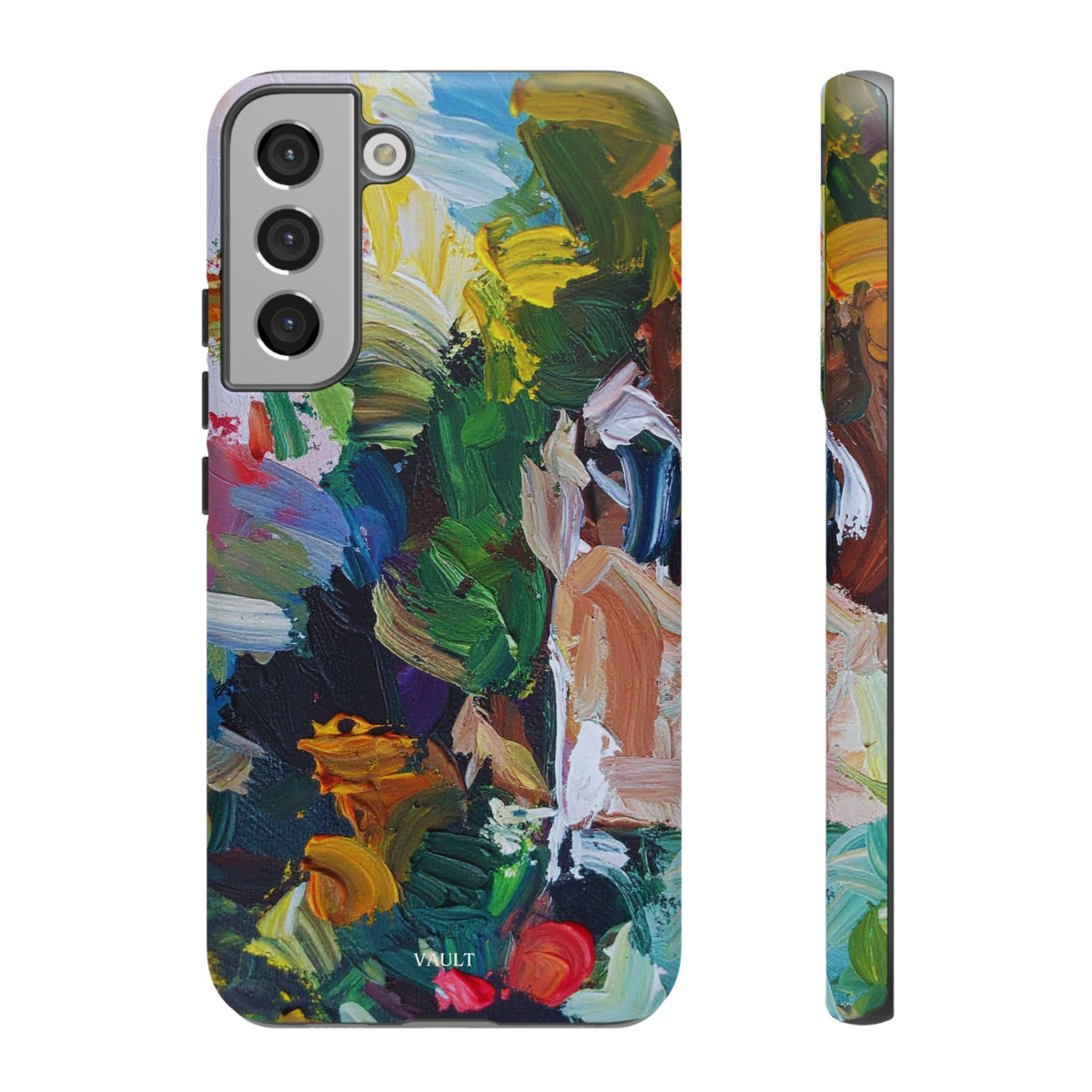 Abstract Paint Brushstroke Phone Case — Colorful Artistic Tough Case