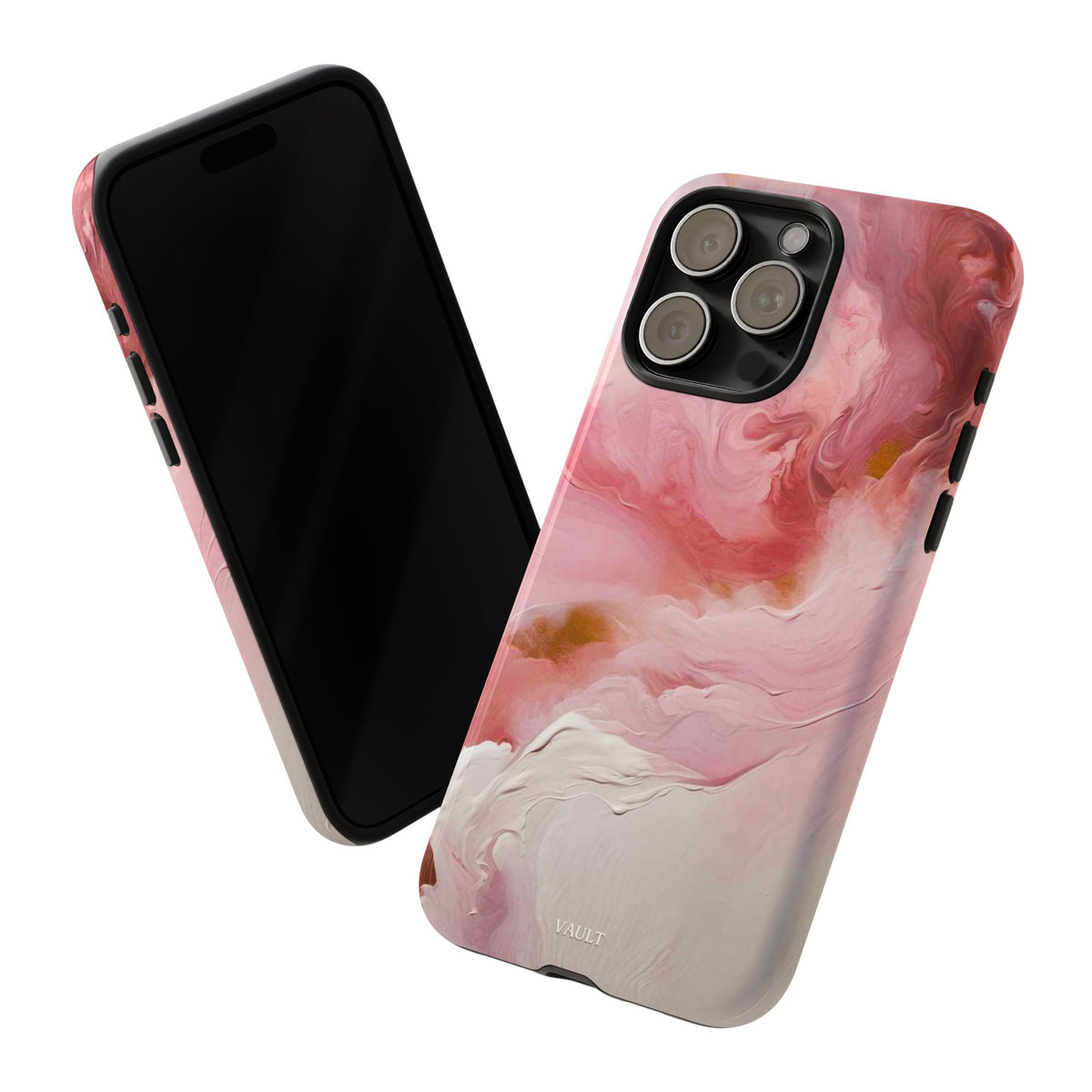 Pink Marble Tough Phone Case — Protective Artistic Phone Cover