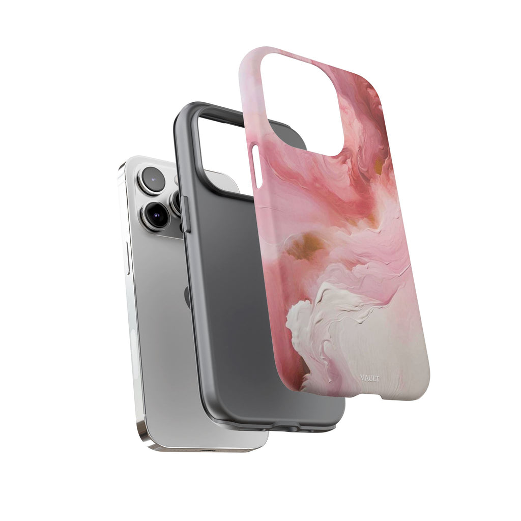 Pink Marble Tough Phone Case — Protective Artistic Phone Cover
