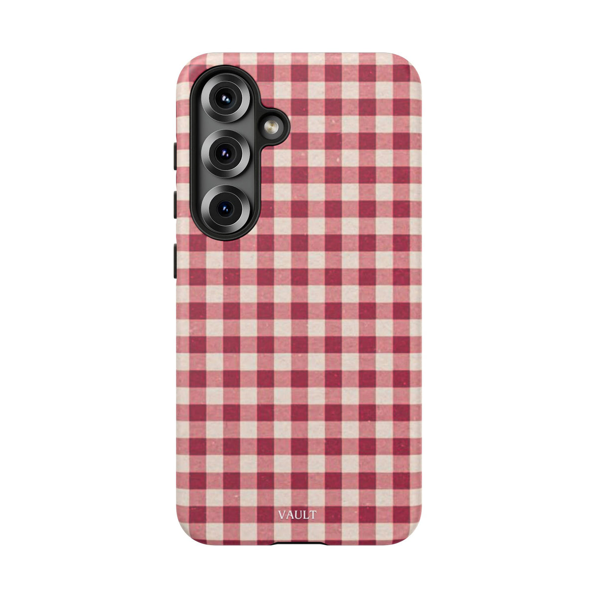 Gingham Phone Case — Red Plaid Tough Case