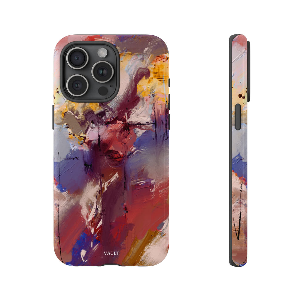 Abstract Brushstroke Tough Phone Case — Colorful Protective iPhone Cover