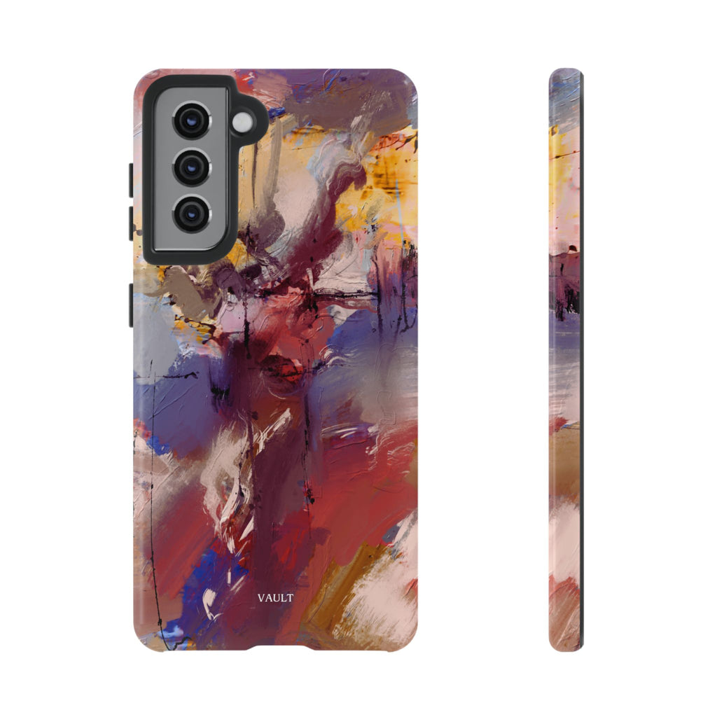Abstract Brushstroke Tough Phone Case — Colorful Protective iPhone Cover
