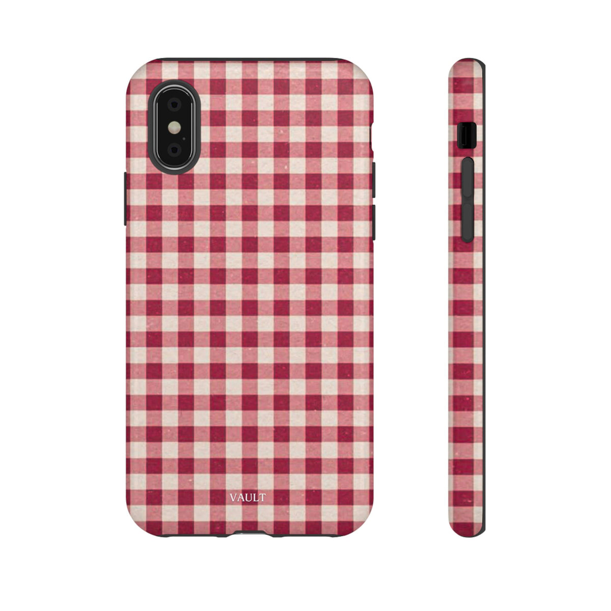 Gingham Phone Case — Red Plaid Tough Case