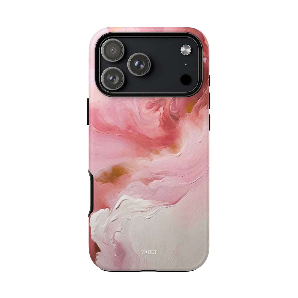 Pink Marble Tough Phone Case — Protective Artistic Phone Cover