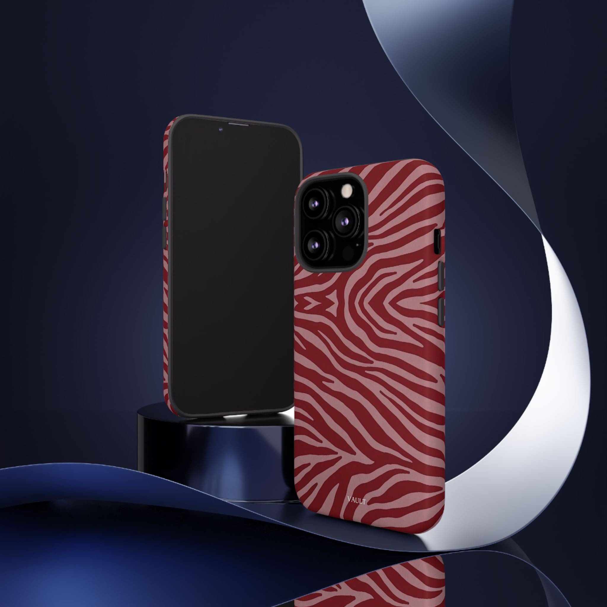 Red Zebra Print Tough Phone Case