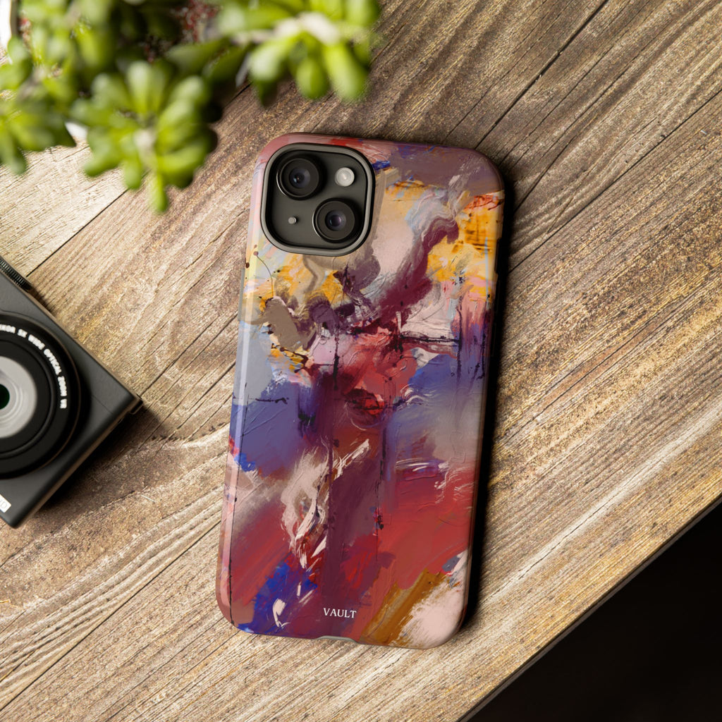 Abstract Brushstroke Tough Phone Case — Colorful Protective iPhone Cover