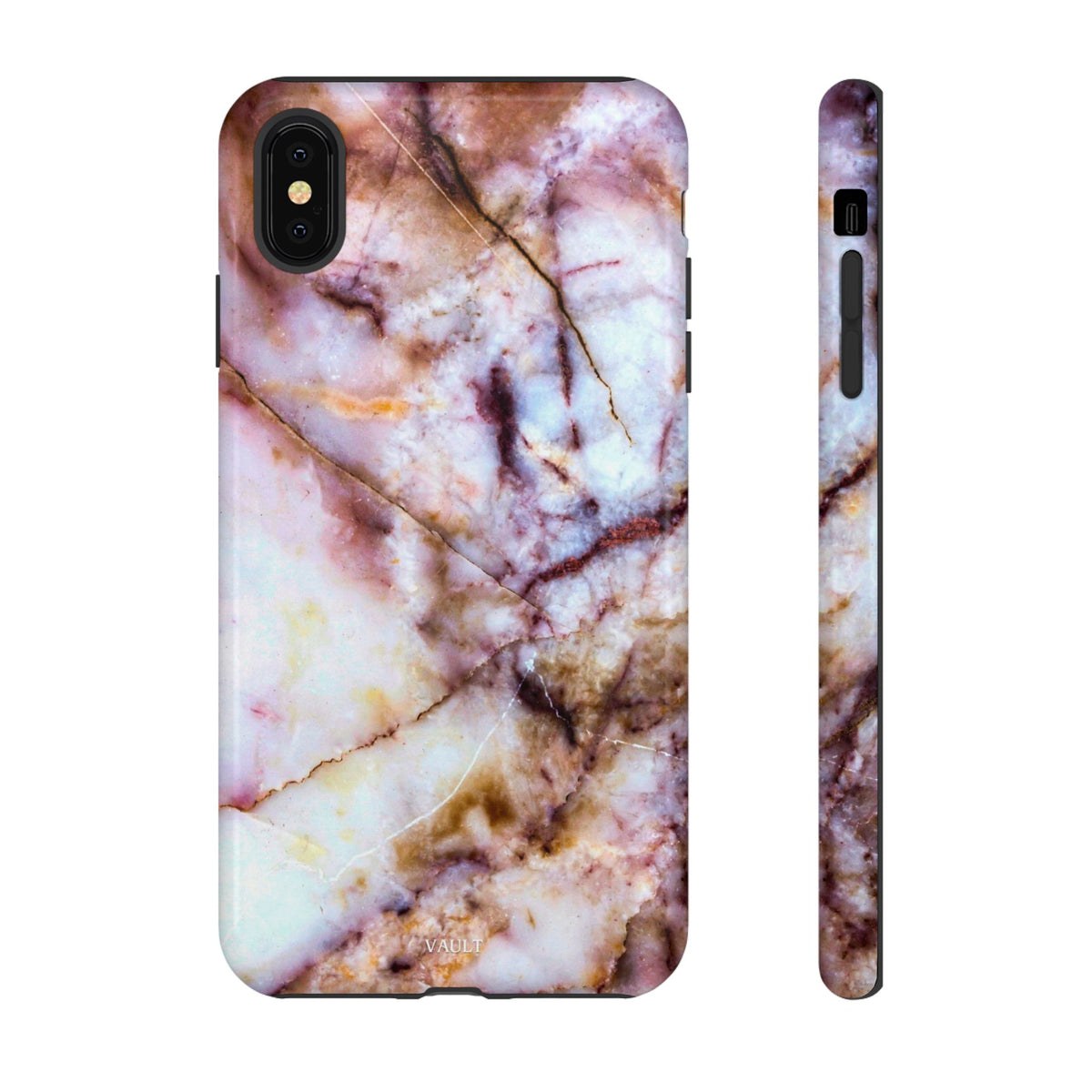 Marble Vein Tough Phone Case — Pink Quartz Protective Cover