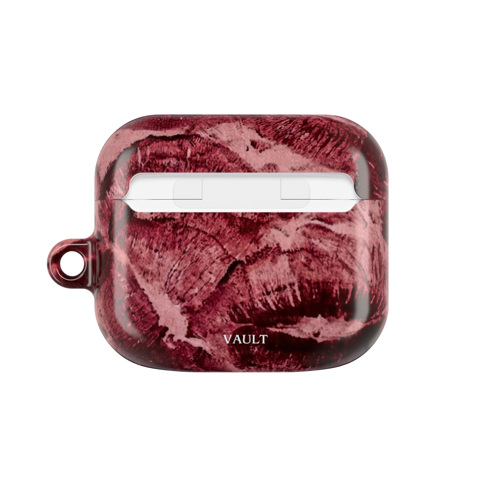 Maroon Kiss-Print AirPod Case