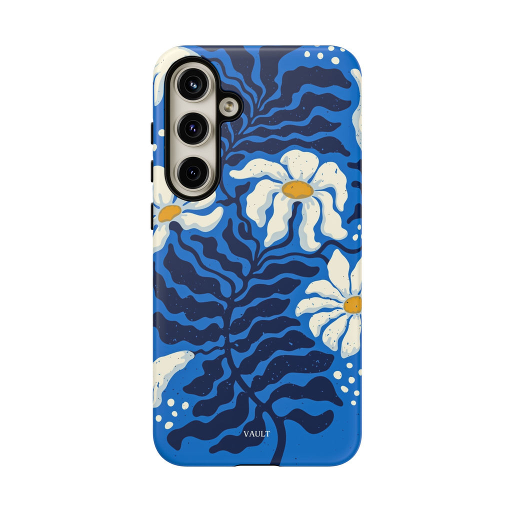Blue Daisy Tough Phone Case — Floral Protective Phone Cover
