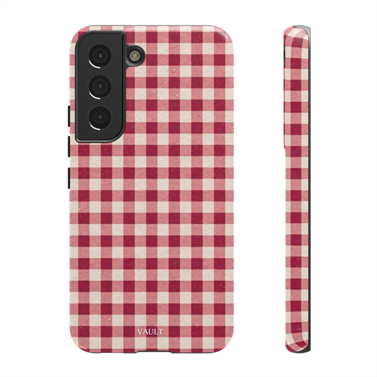 Gingham Phone Case — Red Plaid Tough Case