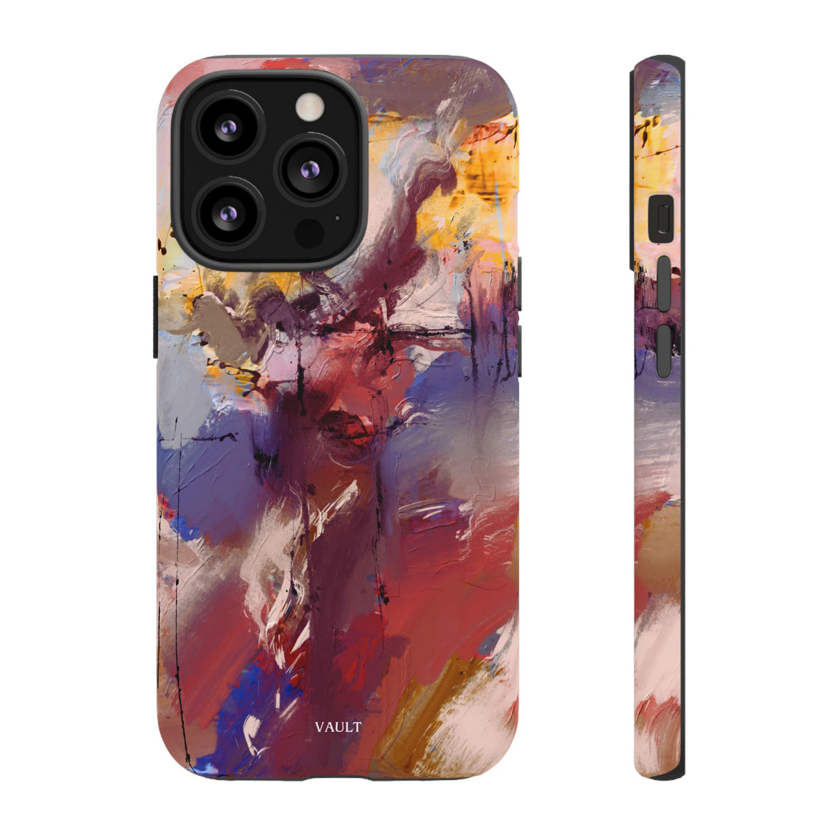 Abstract Brushstroke Tough Phone Case — Colorful Protective iPhone Cover