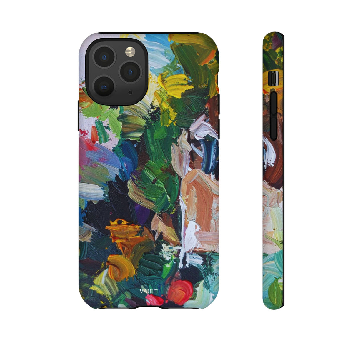 Abstract Paint Brushstroke Phone Case — Colorful Artistic Tough Case