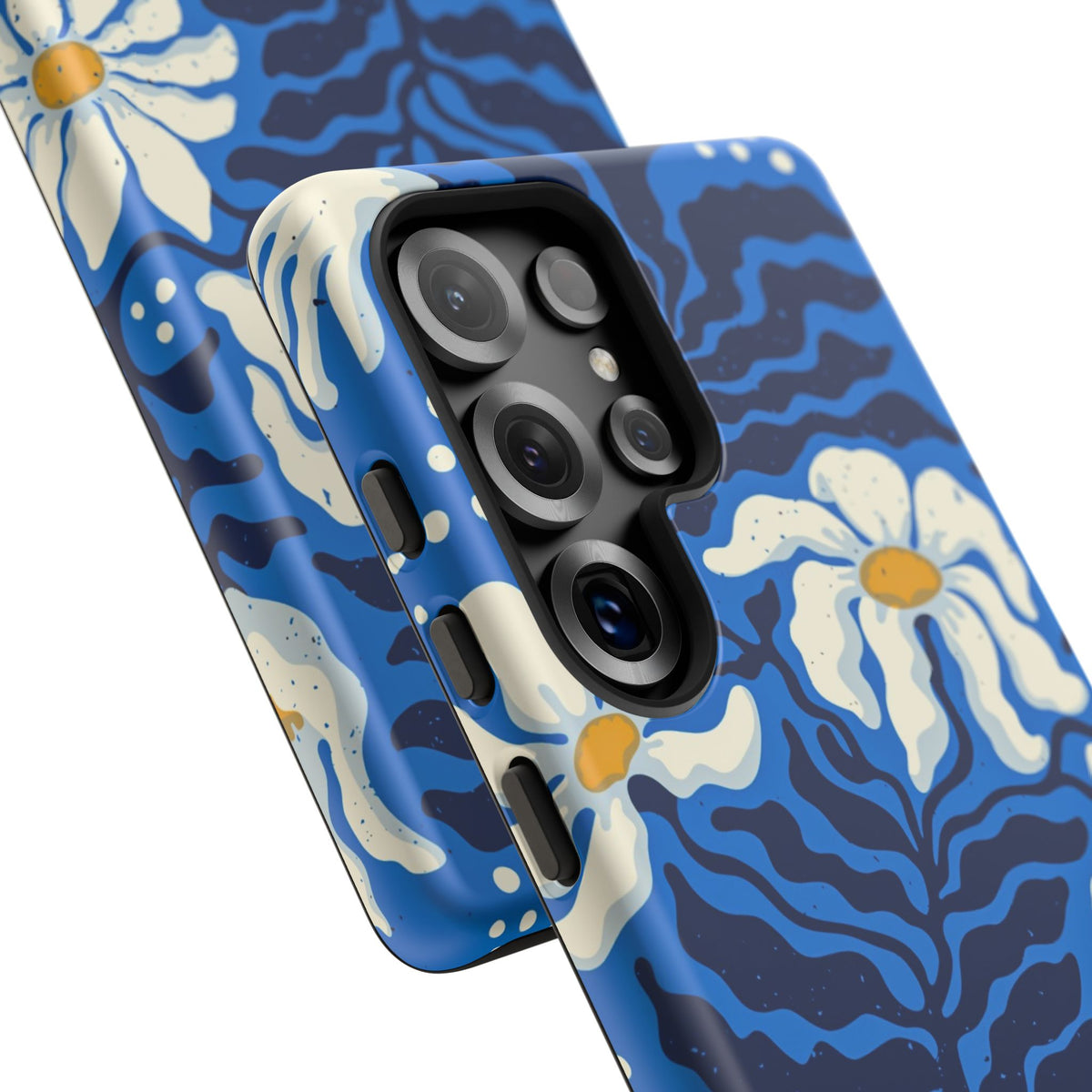 Blue Daisy Tough Phone Case — Floral Protective Phone Cover