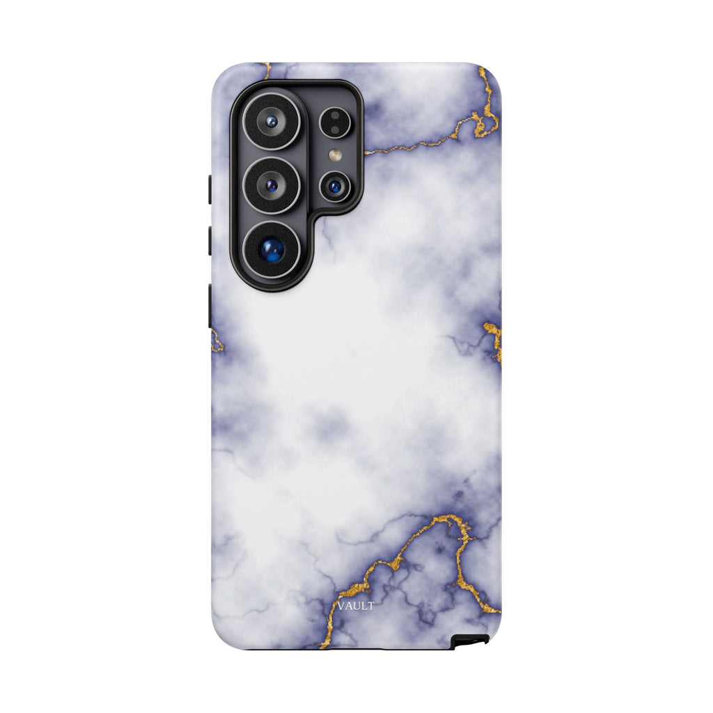Purple Marble Tough Phone Case with Gold Veins