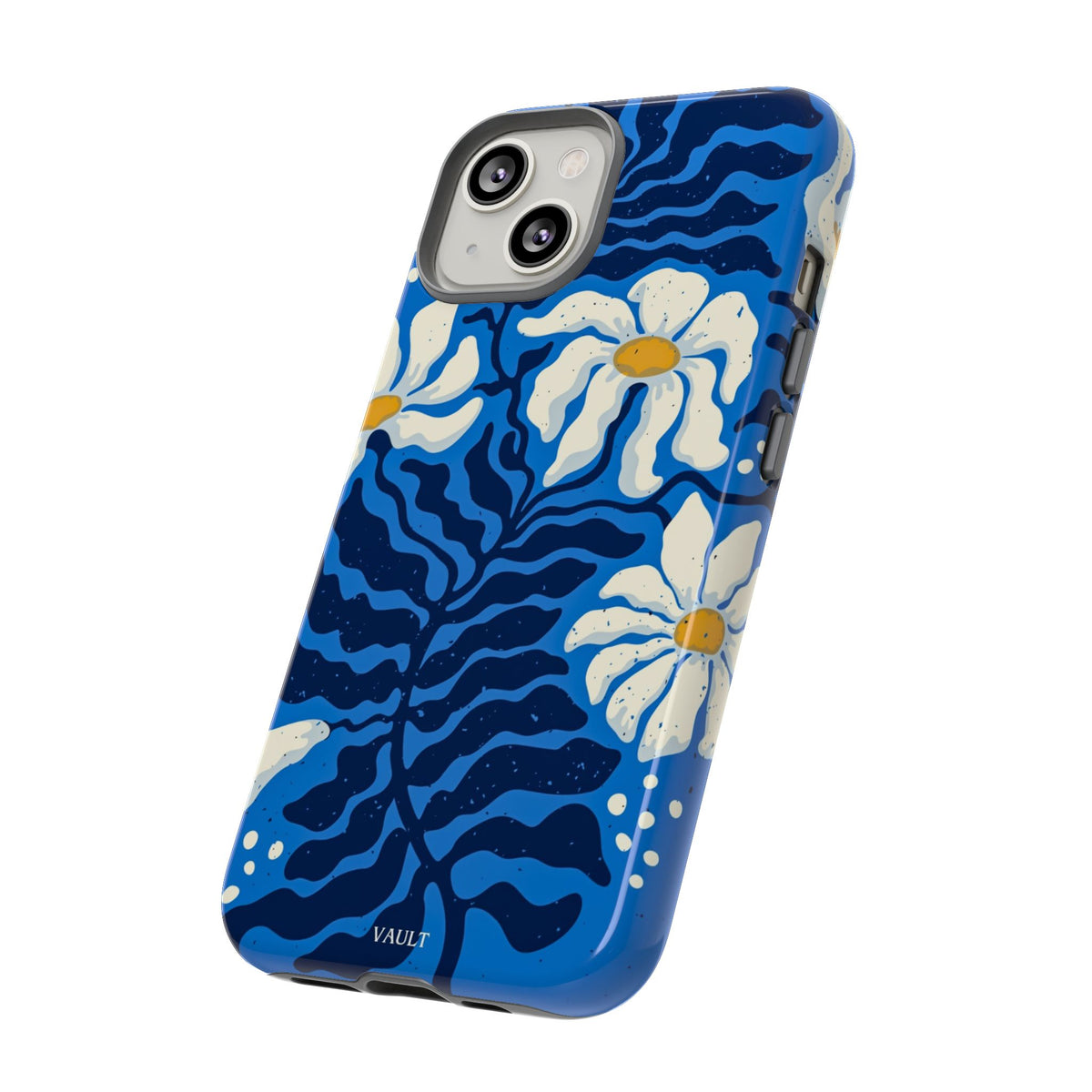 Blue Daisy Tough Phone Case — Floral Protective Phone Cover