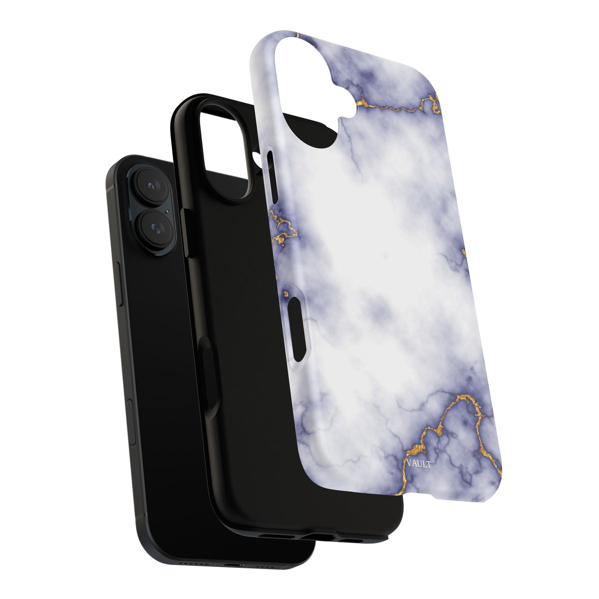 Purple Marble Tough Phone Case with Gold Veins