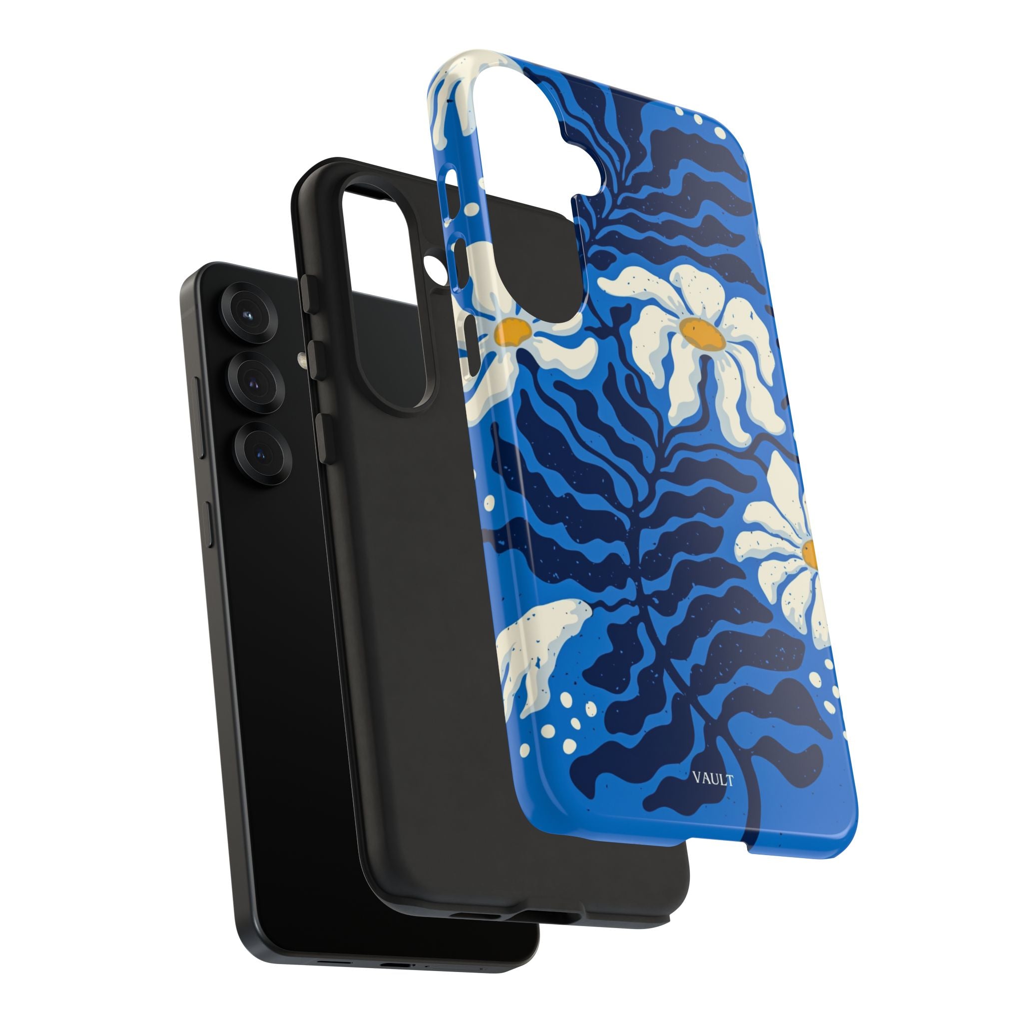 Blue Daisy Tough Phone Case — Floral Protective Phone Cover