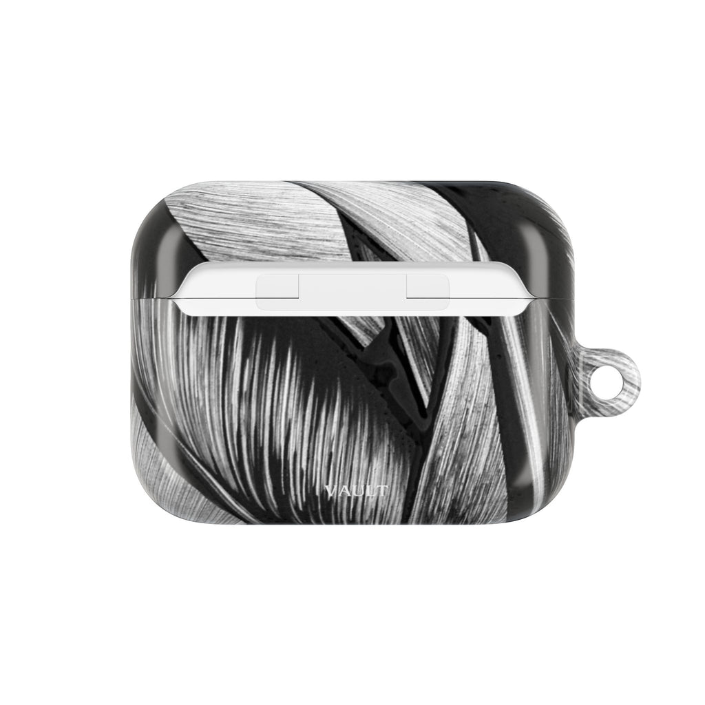 AirPod Case — Monochrome Tropical Leaf Protective Cover