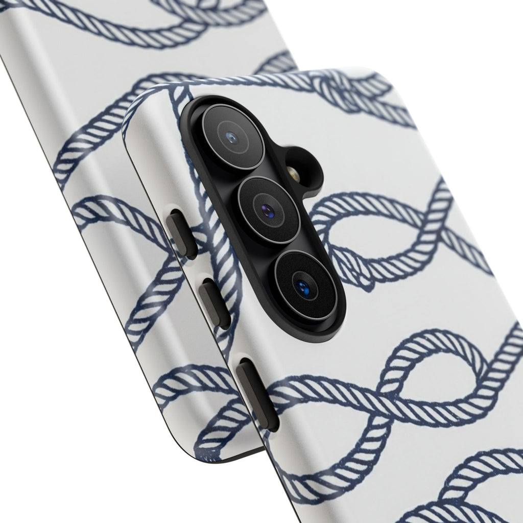 Nautical Rope Tough Case — Protective Phone Cover with Navy Knot Design
