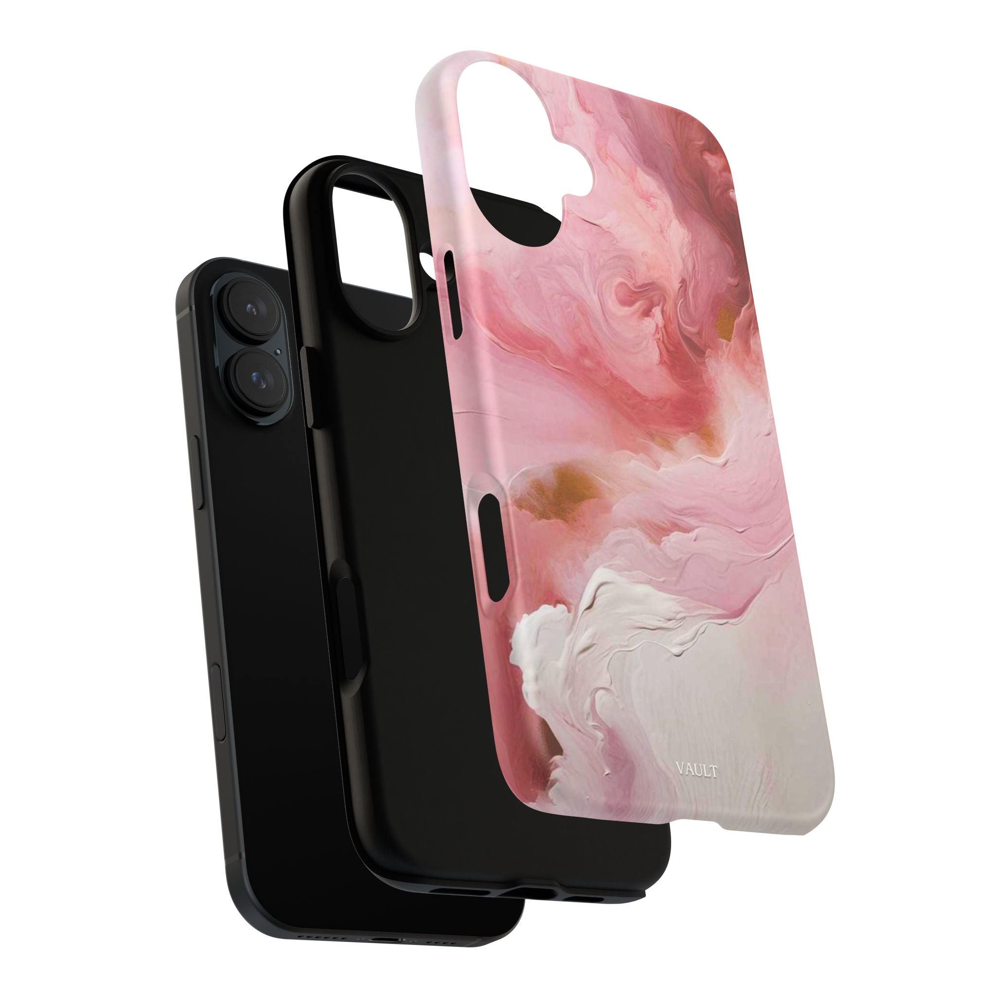Pink Marble Tough Phone Case — Protective Artistic Phone Cover
