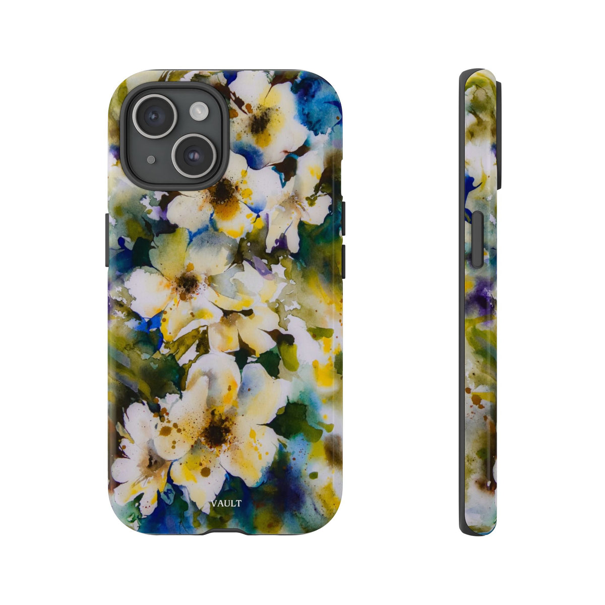 Floral Watercolor Tough Case – Yellow White Blossom Phone Cover