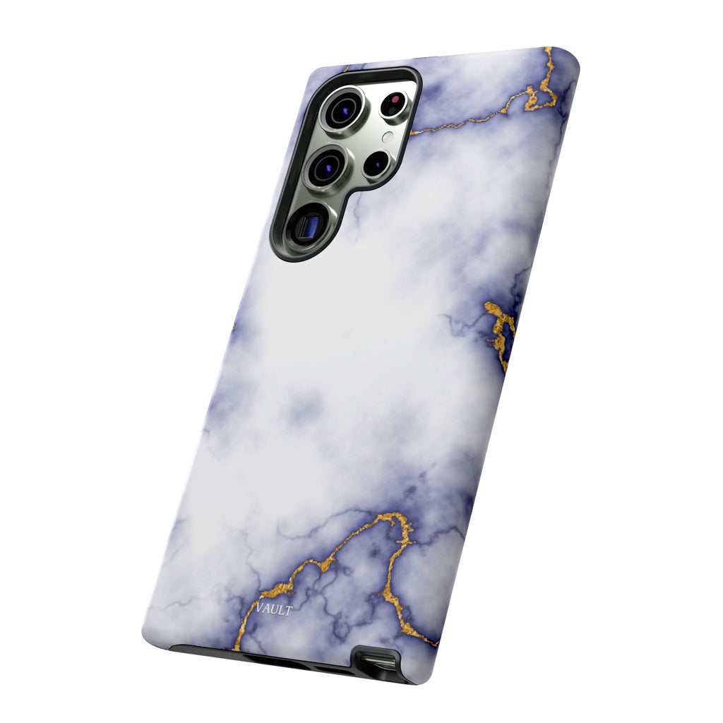Purple Marble Tough Phone Case with Gold Veins