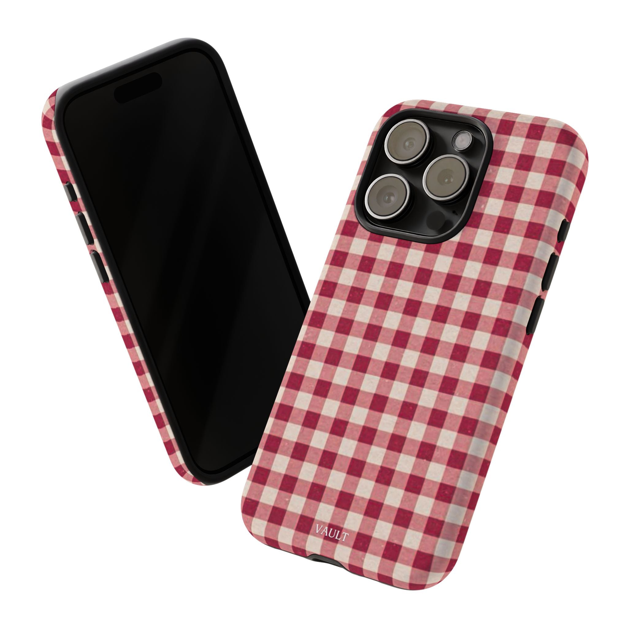 Gingham Phone Case — Red Plaid Tough Case