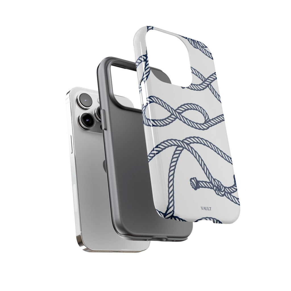 Nautical Rope Tough Case — Protective Phone Cover with Navy Knot Design