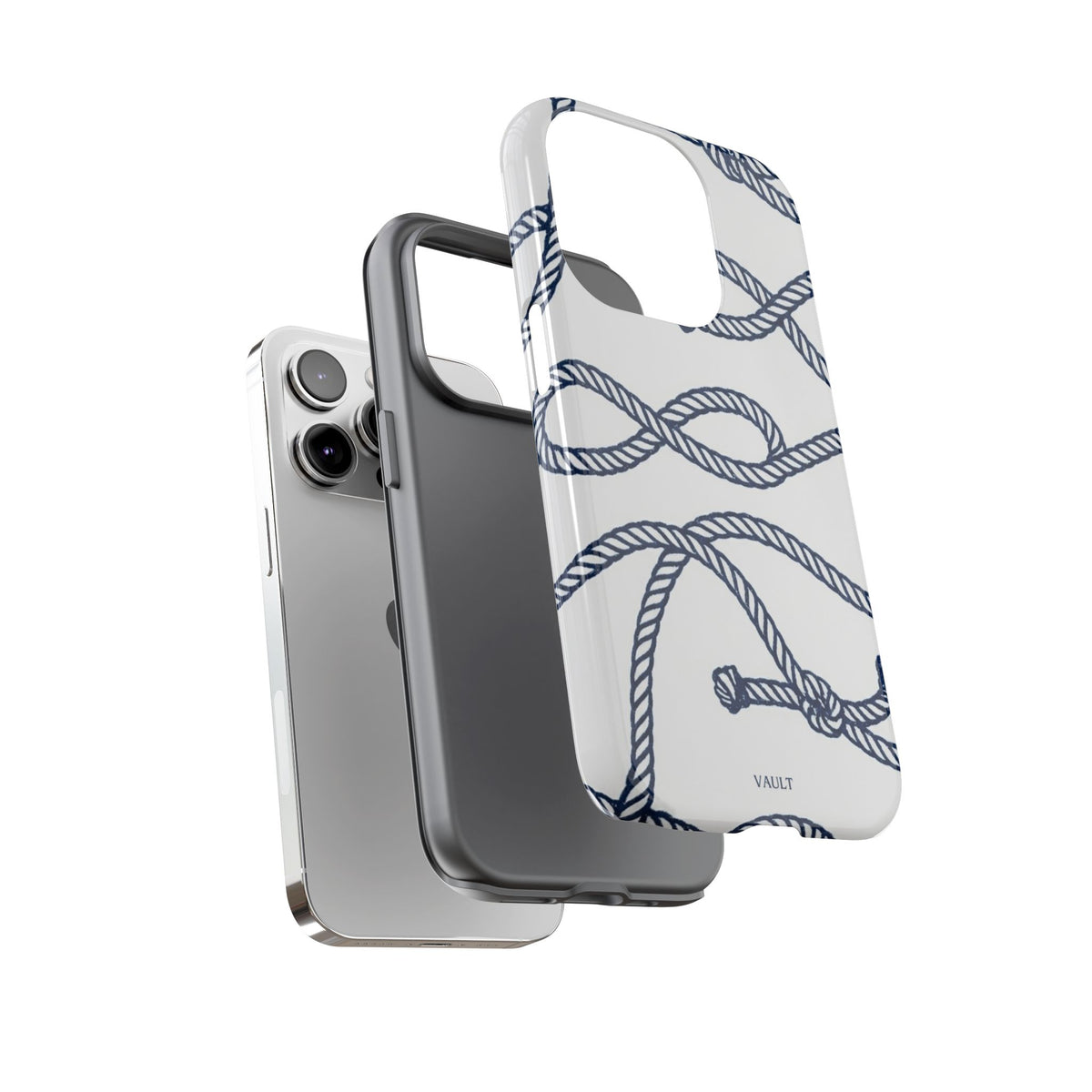 Nautical Rope Tough Case — Protective Phone Cover with Navy Knot Design