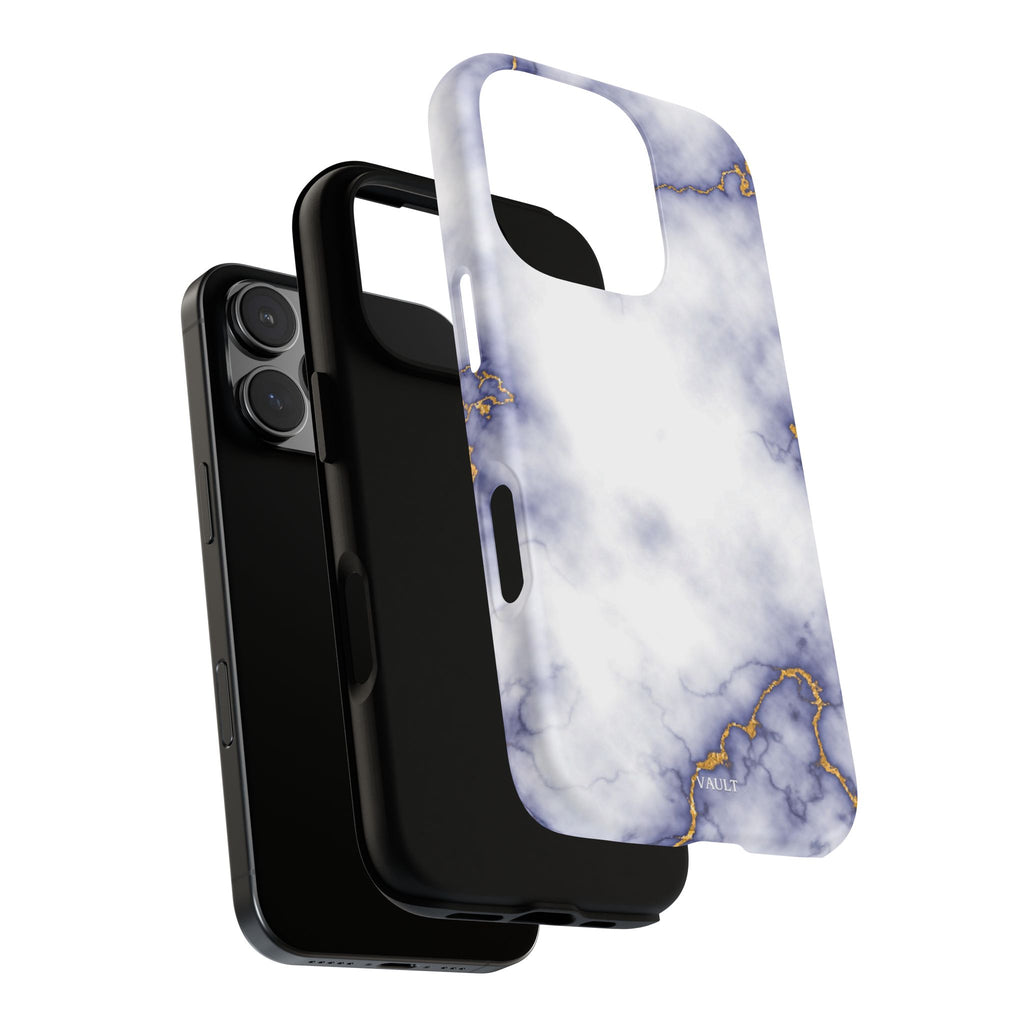 Purple Marble Tough Phone Case with Gold Veins