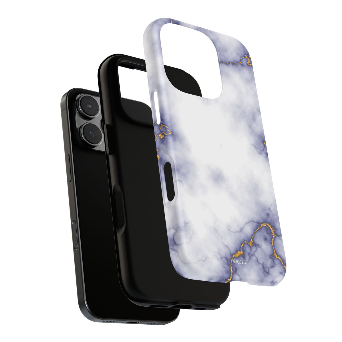 Purple Marble Tough Phone Case with Gold Veins