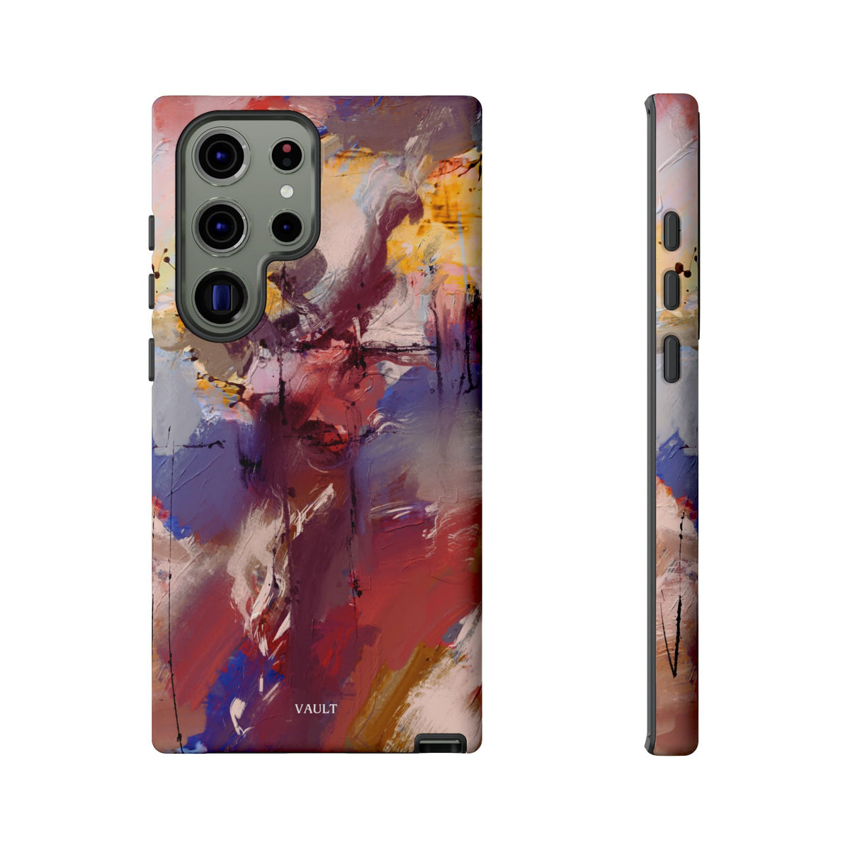 Abstract Brushstroke Tough Phone Case — Colorful Protective iPhone Cover
