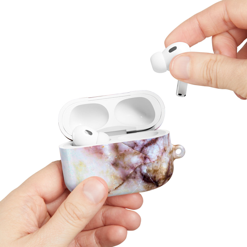Marble Pink AirPod Case – Pink & Gold Marble Protective AirPods Cover