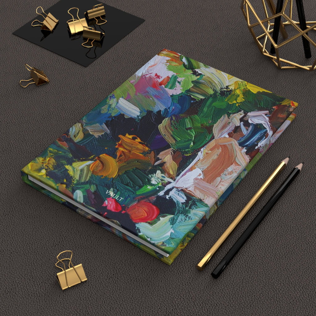Hardcover Journal — Abstract Oil Paint Brushstroke Notebook (Matte)