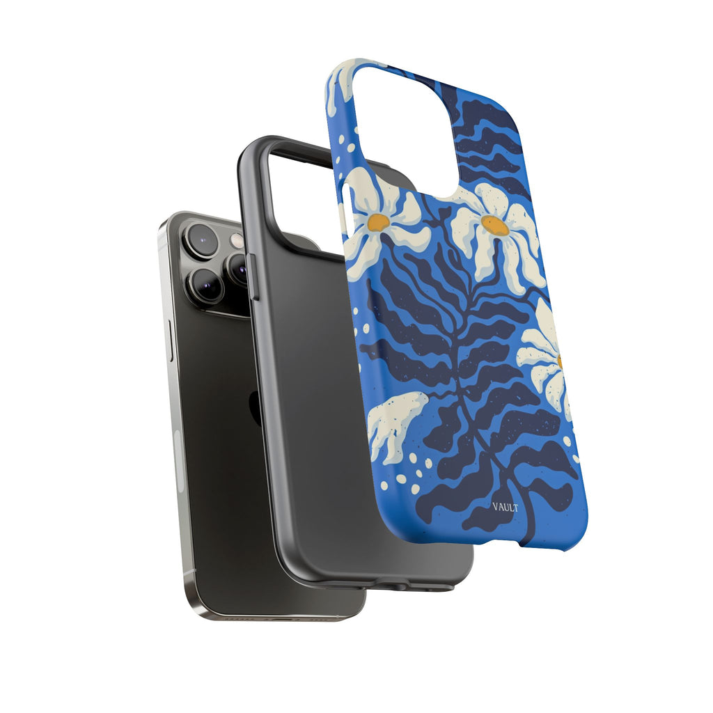 Blue Daisy Tough Phone Case — Floral Protective Phone Cover