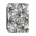 Floral Leaf Kindle Case — Monochrome Botanical eReader Cover