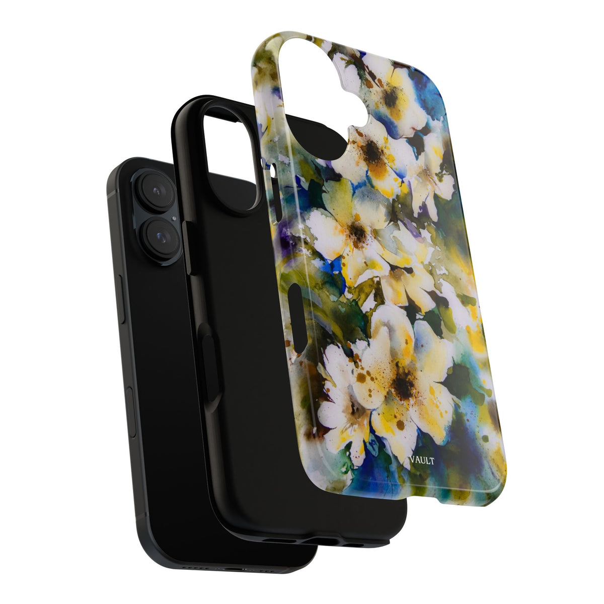 Floral Watercolor Tough Case – Yellow White Blossom Phone Cover