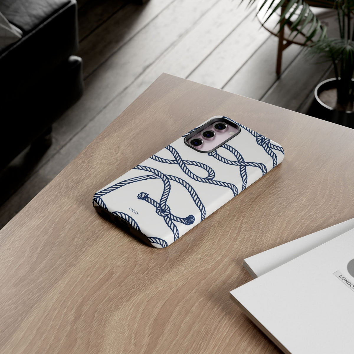 Nautical Rope Tough Case — Protective Phone Cover with Navy Knot Design