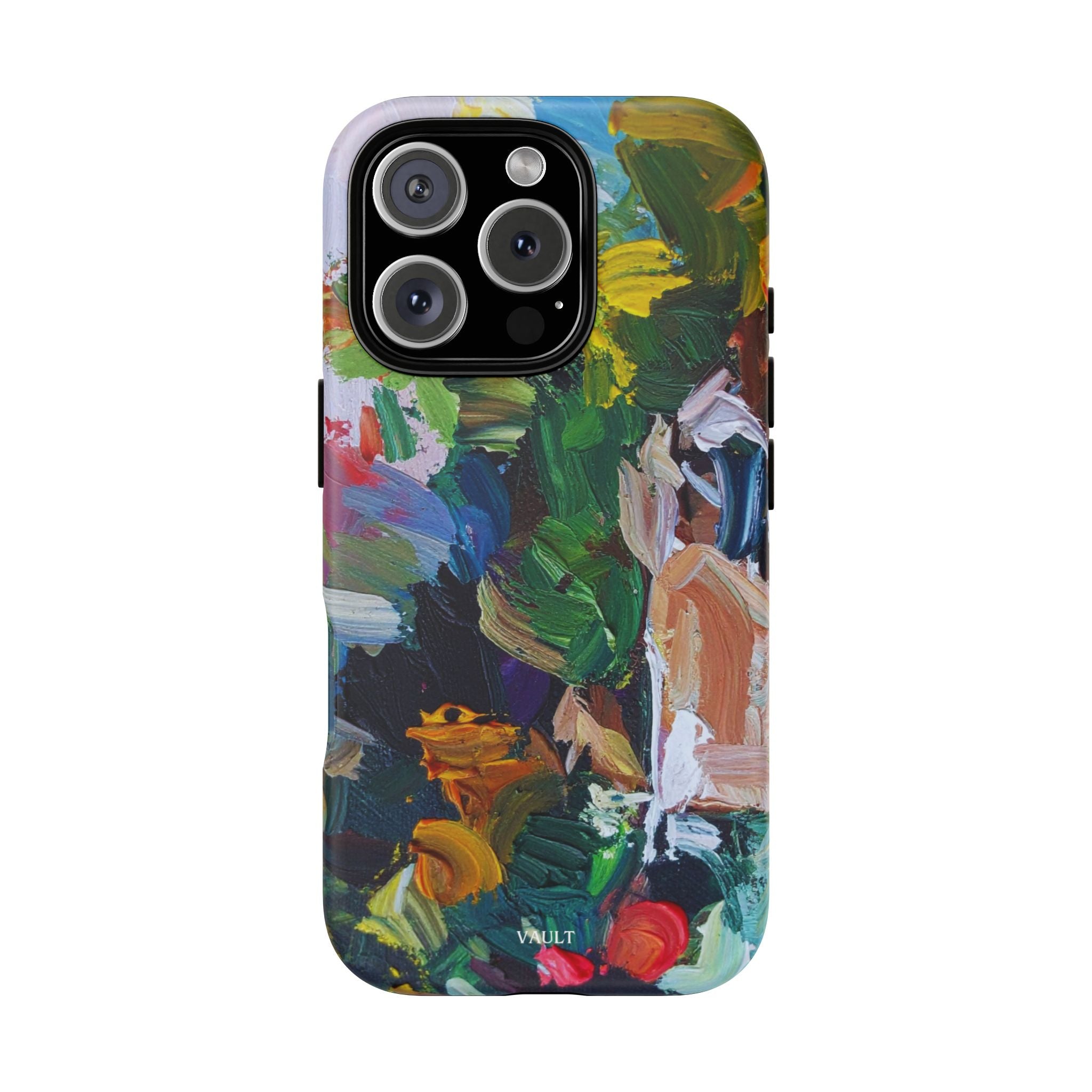 Abstract Paint Brushstroke Phone Case — Colorful Artistic Tough Case