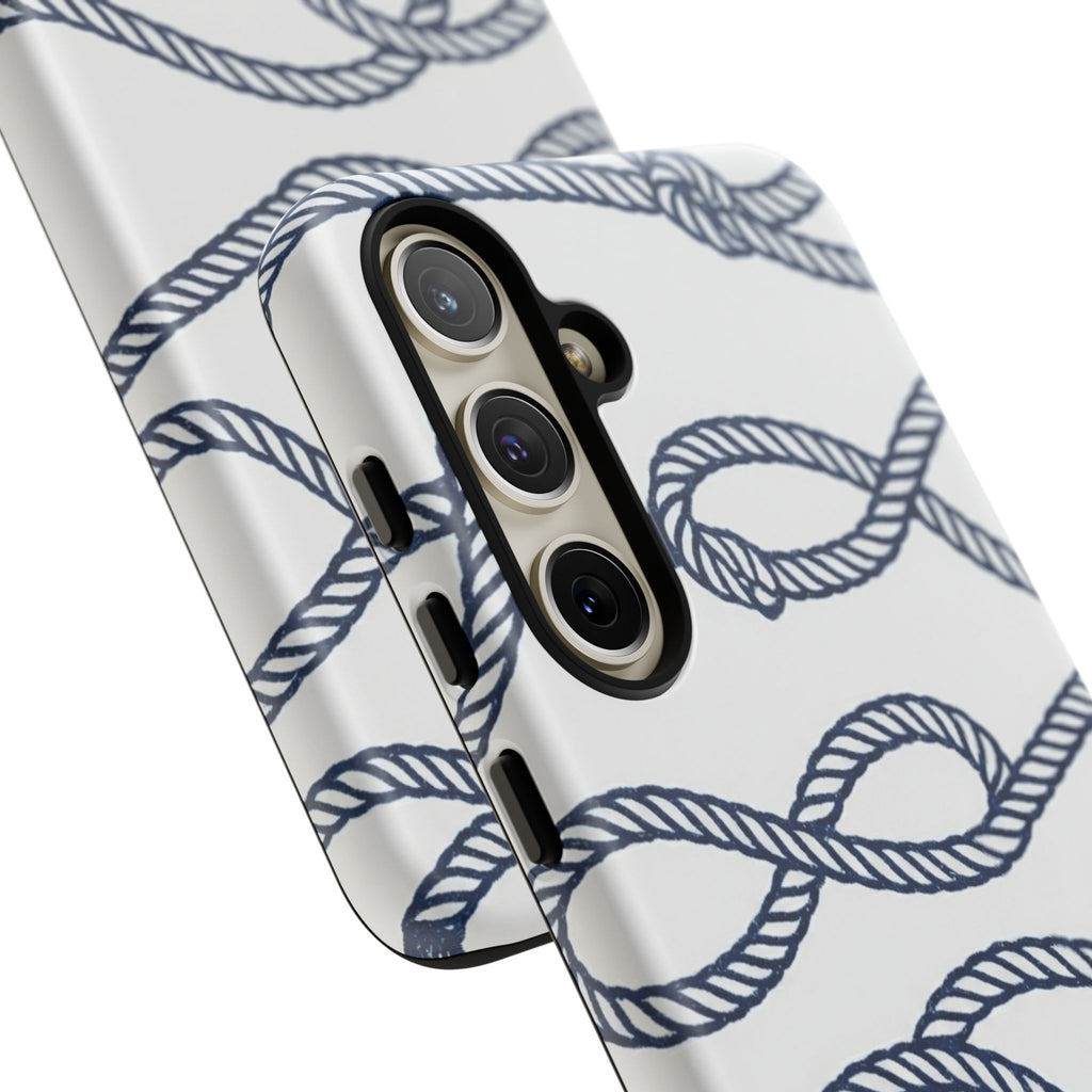 Nautical Rope Tough Case — Protective Phone Cover with Navy Knot Design