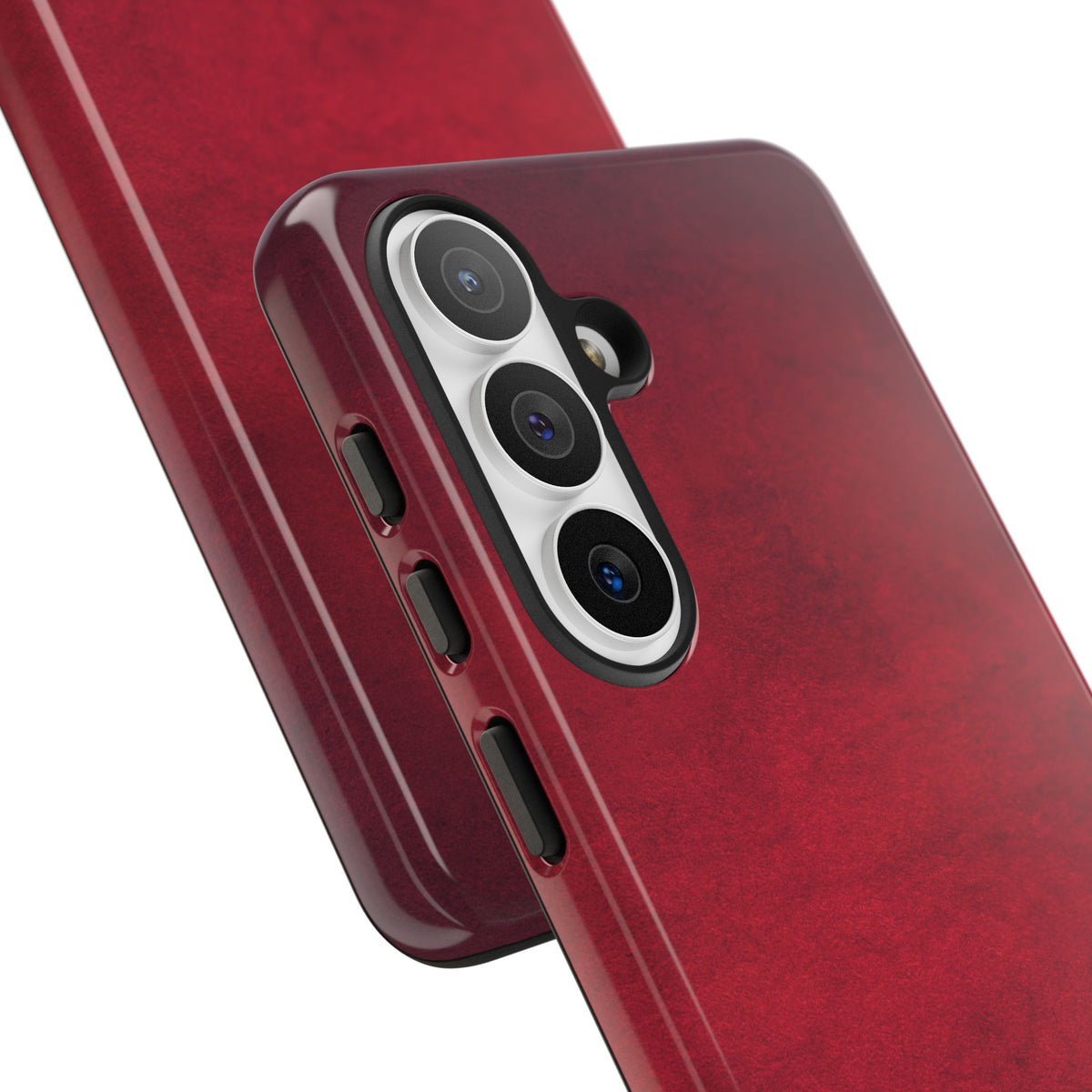 Red Leather Texture Phone Case Impact-Resistant Case
