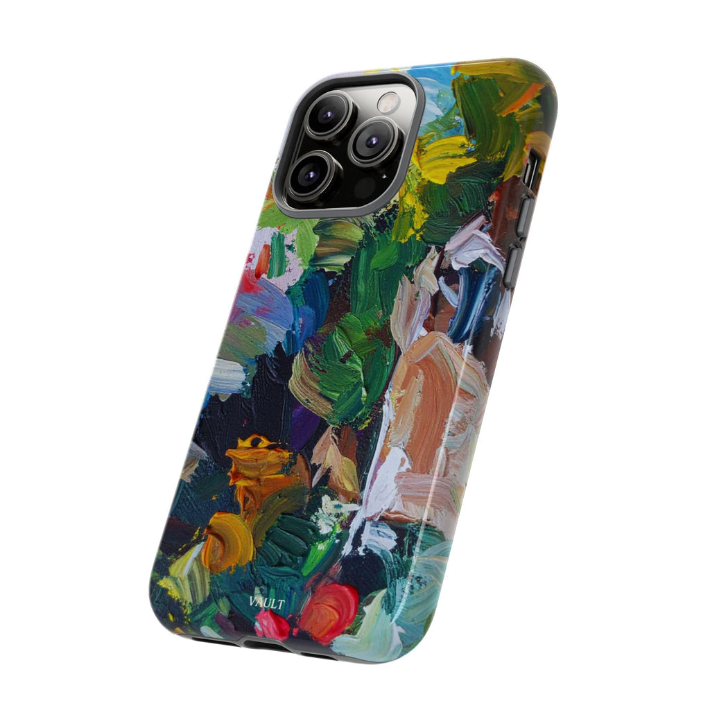 Abstract Paint Brushstroke Phone Case — Colorful Artistic Tough Case