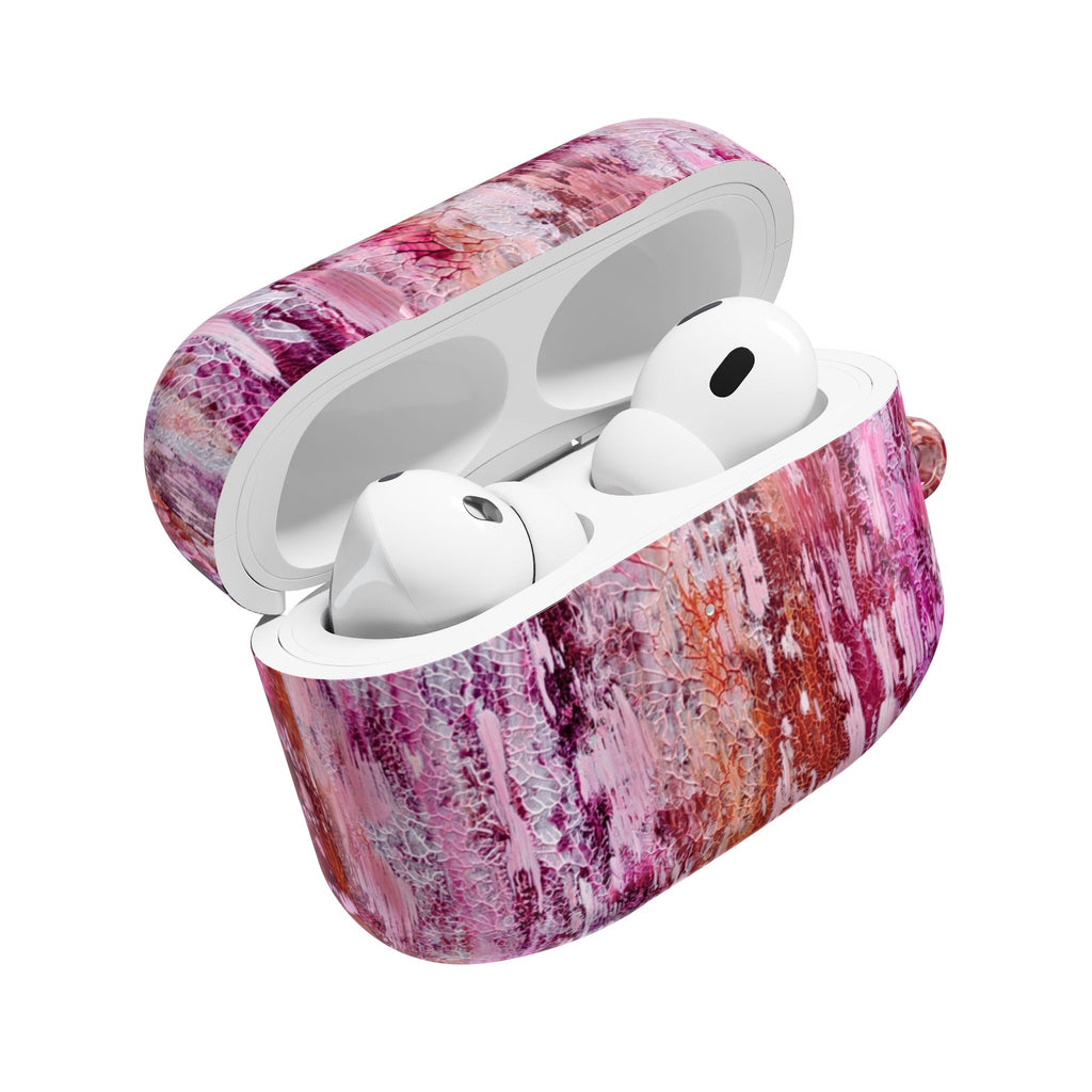 Abstract Pink Marble AirPod Case – Protective Artistic Earbud Cover